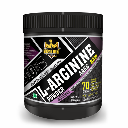 Muscle Fight L-Arginine Aakg Raw Unflavored 210g