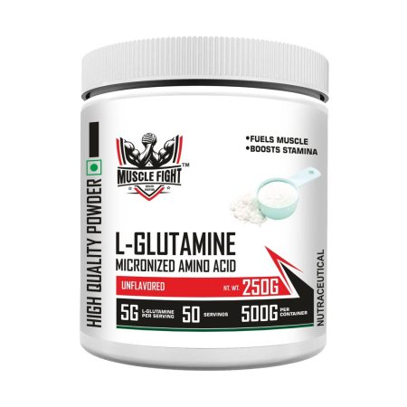 Muscle Fight | L-Glutamine Raw | Muscle recovery | 50 Servings | 250G | Unflavoured