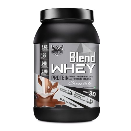 Muscle Fight Blend Whey Protein Powder Chocolate
